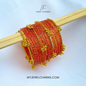 Peach Raindrop Original Kashmiri Glass Bangles