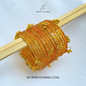 Orange Viral Raindrop Original Kashmiri Glass Bangles